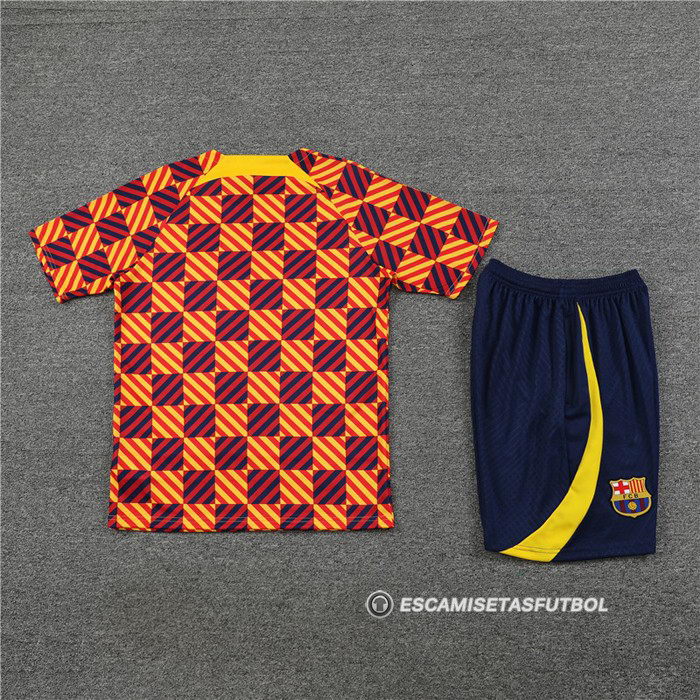 Chandal del Barcelona Manga Corta 23-24 Amarillo - Pantalon Corto